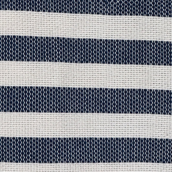 J. CREW Horizontal Striped Woven Blue & Cream Faux Wrap Mini Skirt, Size 4 - Picture 3 of 9